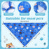 Shyyween 100 Pieces Paw Print Dog Bandanas Bulk Paw Bandanas for Dogs Winter Soft Bibs Adjustable Triangle Doggie