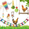 FANFX 7 Packs Chicken Toys Set, Chicken Xylophone Toys for Hens, Chicken
