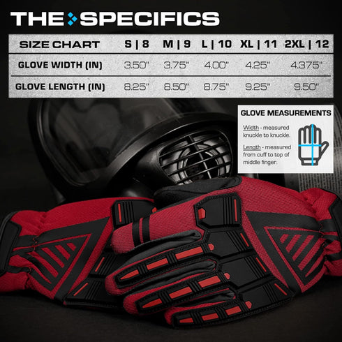 Glove Station Impulse Guard Tactical Gloves for Men, Touch Screen Ideal for Sports & Outdoors