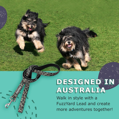 FuzzYard Savanna Dog Leash | Size L | Comfortable Neoprene Lead for Outdoor Walking & Training