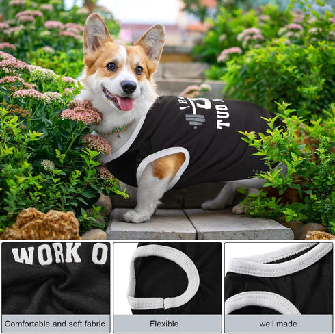 8 Pieces Dog Shirts, Funny Printed Summer T-Shirts for Male Dogs, Breathable Soft Dog Clothes (Large)