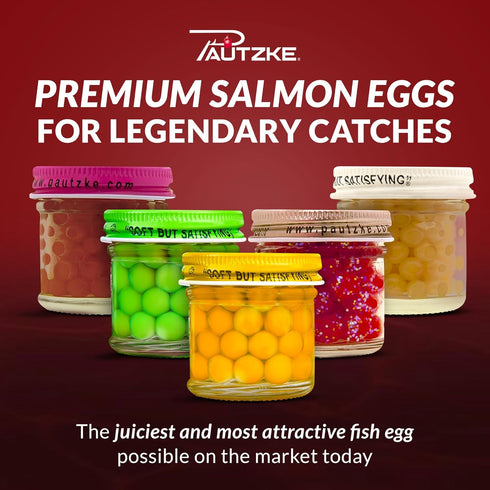 Pautzke Balls O' Fire Salmon Eggs Bait, Real Salmon Eggs for Trout Fishing, Soft Fish Eggs for Salmon Fishing