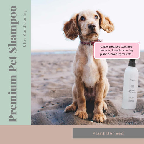 2 Pack Begley's No Rinse Waterless Pet Shampoo, Bathless Cleaning, Deodorizing, and Odor Removal for a Shiny, Fresh