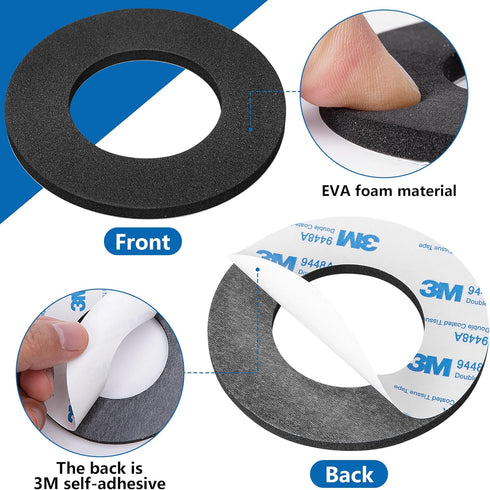 RunNico Ski Ankle Donut Boot Pads, Self-Adhesive Foam Padding, Snowboard Boots Pads