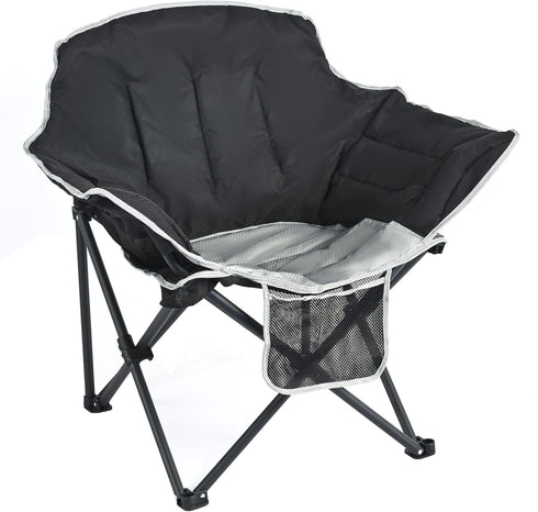 SUNNYFEEL Oversized Camping Chair Heavy Duty Folding Moon Chair Large Sofa Chair