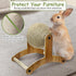 Fhiny Rabbit Scratch Toy, Natural Sisal Scratching Ball for Indoor Pets, Rotating Bunny Claw Scratcher, Kittens, Ferrets