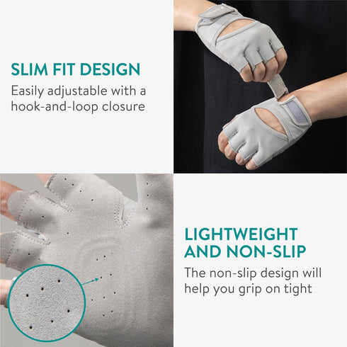 Navaris Women's Gym Gloves - Breathable, Sweat-Wicking Weight Lifting Gloves - Gym Accessories for Weightlifting