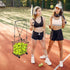 Portable Pickleball Tennis Ball Collector with Wheel - Hopper Container for Picking and Storage Training Tool