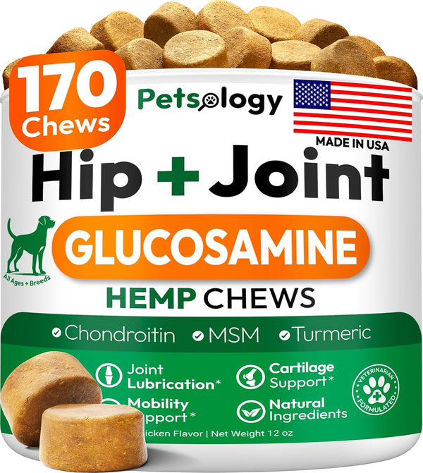 Hemp Hip and Joint Supplement for Dogs - Glucosamine for Dogs -