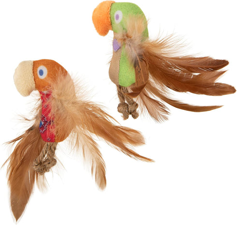 Instincts by SmartyKat 2-Pack HappyNip Love Mates Feather Birds Plush Cat Toys,