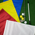 KINGTOP Golf Flag 20x14 Inch - Plain Yellow, 420D Nylon, Standard Putting Green Flags for Backyard Practice