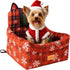 CABZOON Christmas Dog Car Seat for Small/Medium Dogs Up to 35lbs,Elevated Cushion Fits