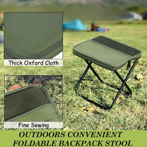 Suaetiai 330lbs, Backpacking Camping Stool, Portable Folding Stool, Pocket Chairs for Adults with Carry Bag, Mini