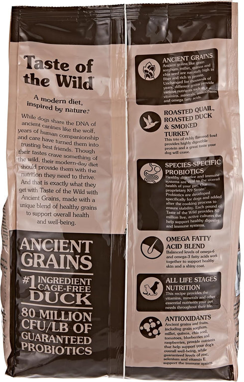 Taste of the Wild Ancient Wetlands Canine Recipe with Roasted Fowl and Ancient Grains, 5 lb