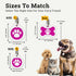 QR Code Dog Tag Silent ID Pet Tags Personalized Name Plate with Online Profile (Pink Paw, Small Round)