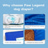 Paw Legend Washable Dog Belly Band Wrap Diapers for Male Dog, High Absorbing, 3 Pack, Blue, Aqua, Black, XS