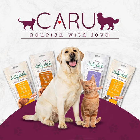 CARU Daily Dish Smoothies, Lickable Chicken Cat Treat, 4 Pack, .5oz Tubes