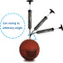SKOLOO 10" Portable Hand Air Ball Pump Inflator Kit with Needle, Nozzle, Extension Hose for Sports Balls