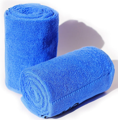 (Set 2) Quality100% Unisex Sports Towels of Upgraded Version-Ultra-Soft Premium Cotton Sweat-Absorbing Towels Ideal