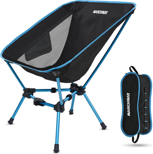 MARCHWAY Lightweight Folding Camping Chair, Portable Foldable Compact for Outdoor Camp, Travel,
