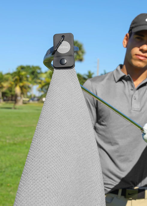 Magnetic Golf Towel with Clip for Men & Women, Waffle Weave Microfiber Towel for Strong Hold to Golf Bags