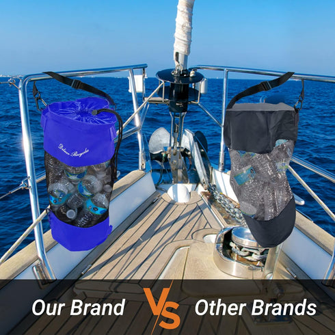 Portable Mesh Trash Bag for Boat - Washable Leakproof Outdoor Garbage Bags for Boat, Kayak or Camper Lightweight