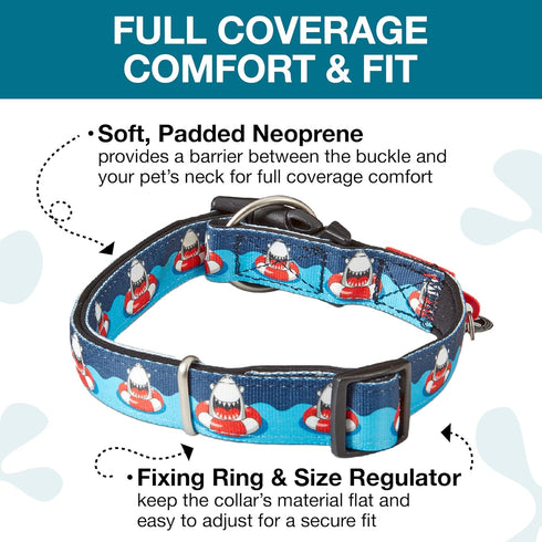 Max & Molly Dog & Puppy Collar with Power Buckle, Waterproof Adjustable Collar for Small, Medium, Large Dogs