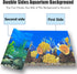 Aquarium Background Seabed Coral Rock Water Plants, Fish Tank Backdrop for 10-20 Gallon Tanks