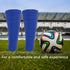 Soccer Shin Guard Socks, Breathable Blue Sports Sleeves for Hiking, Football Training, Running & Cycling