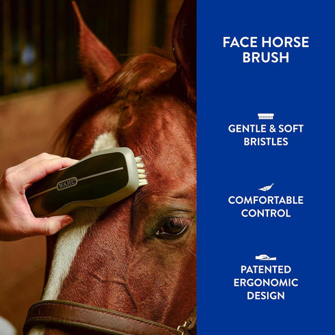WAHL Professional Animal Equine Grooming Face Horse Brush, Black