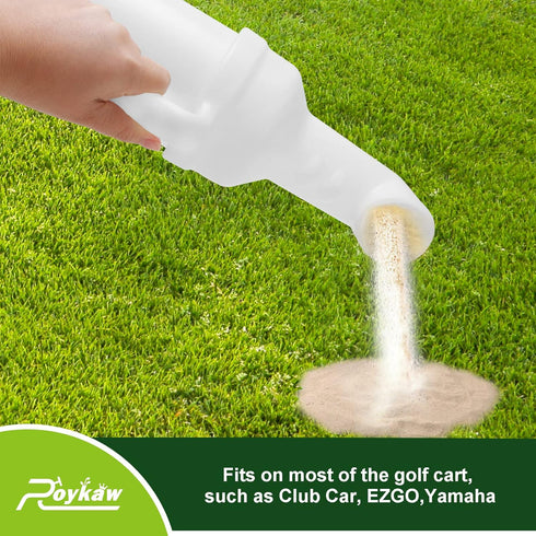 Roykaw Golf Cart Sand Bottle with Holder, Divot Filler Sand & Seed Bottle Compatible with EZGO, Club Car, Yamaha