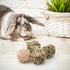 Bac-kitchen 17 Chinchillas (2.4") Pcs Bunny Chew Grass Balls, Hangable Natural Handmade Enrichment Toys for Teeth