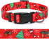 WHIPPY Christmas Dog Collar with Santa & Christmas Tree Pattern - Adjustable Collar for Small, Medium & Large Dogs