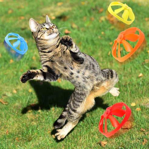 18 5 Sumind Pieces Interactive Cat Fetch Tracking Toys With Colors Flying Propellers for Indoor Pet Kitty Training