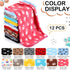 12 Pieces Fleece Blankets for Pets, Paw Print Dog and Cat Blanket Bedding Cover for Small Animals, 12 x 12 inches