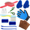 Allazone 13 PCS Small Animal Grooming Supplies, Nail Clipper, Pet Hair Remover Comb, Double-Sided Comb for Small Animals