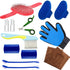 Allazone 13 PCS Small Animal Grooming Supplies, Nail Clipper, Pet Hair Remover Comb, Double-Sided Comb for Small Animals