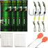 YOTO Carp Fishing Hair Rigs - 24 Pcs High Carbon Steel Curved Barbed Hooks with Swivels and Boilies