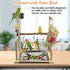kathson Parrot Play Stand Parakeet Playground Bird Jungle Gym Wood Conure Playstand Hanging Chewing Toys with Feeder