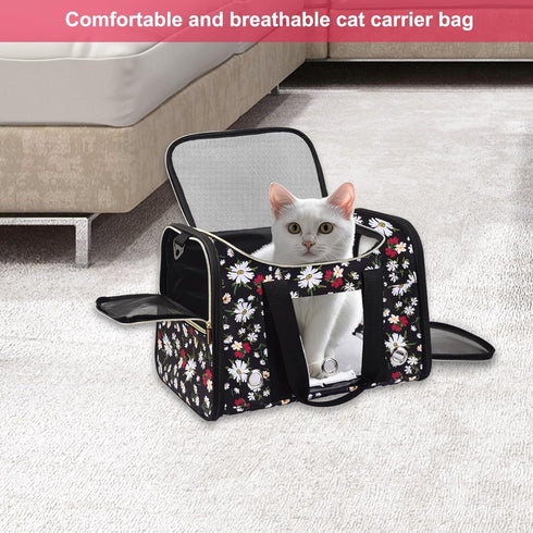 3 16 lbs, Petmolico Cat Carrier Dog Carrier, Airline Approved Soft Pet Travel Carrier with Open Doors Mesh Windows