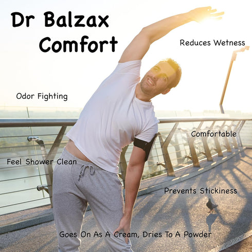 Quantuminds Dr. Balzax Comfort Anti-Chafing Cream, Odor Control, Aluminum-Free, Talc-Free, Sweat Defense. Prevents Skin