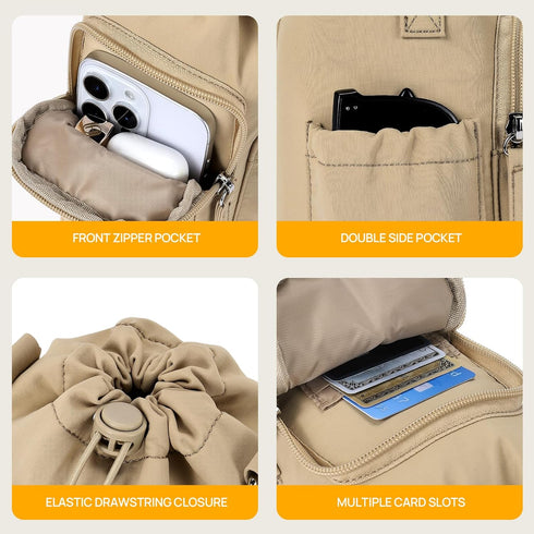 RFID Water Bottle Holder with Strap | Crossbody Bag for Women - Ideal for Hiking and Cycling