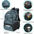 WOLT Basketball Equipment Backpack - Large Sports Bag with Separate Ball Holder & Shoes Compartment (Camouflage Grey)