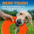 Nerf Dog Atomic Flyer 10 Inch Outdoor Dog Fetch Toy, Rubber Flying Disc for Medium and Large Dogs, Orange