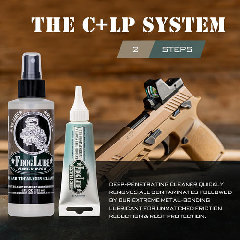 FrogLube C+LP Kit - Gun Oil and Cleaner - Gun Cleaner and Lubricant - Targets Carbon & Fouling - Metal Bonding