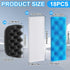 18 Sets 206/207 Threlaco Pcs Aquarium Filters Bio Sponge Compatible with Fluval Aquarium Filters Including Blue White