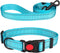 Reflective Dog Collar and Leash Set with Safety Locking Buckle, Adjustable Nylon Pet Collars for Small Medium Large Dogs