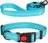 Reflective Dog Collar and Leash Set with Safety Locking Buckle, Adjustable Nylon Pet Collars for Small Medium Large Dogs