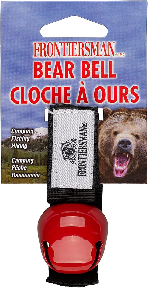 SABRE Frontiersman Bear Bell, Magnetic Silencer, Durable Hook and Loop Strap Attachment for Hiking Safety