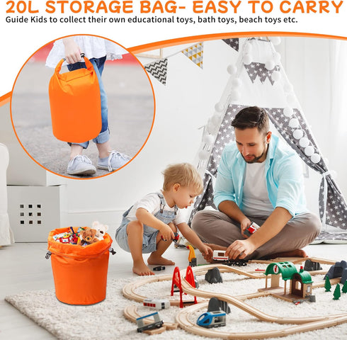 R2Depot Waterproof Dry Bag, 5L/10L/20L/40L/70L Dry Storage Bag for Kayaking, Gym, Hiking, Swimming (Purple, 20L)